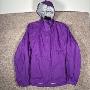 LL Bean Trail Rain Jacket Womens XL Purple Waterproof Ripstop Hooded Shell